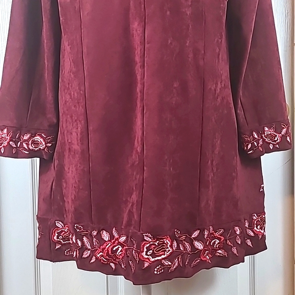 Curations Faux Suede Cardigan NWT - Picture 7 of 15